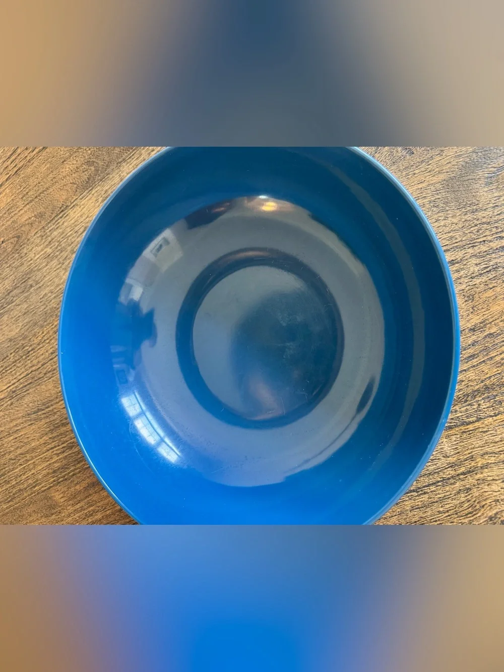 Set of 2 Large Blue Melamine Serving Bowls - 13” | Dishwasher Safe